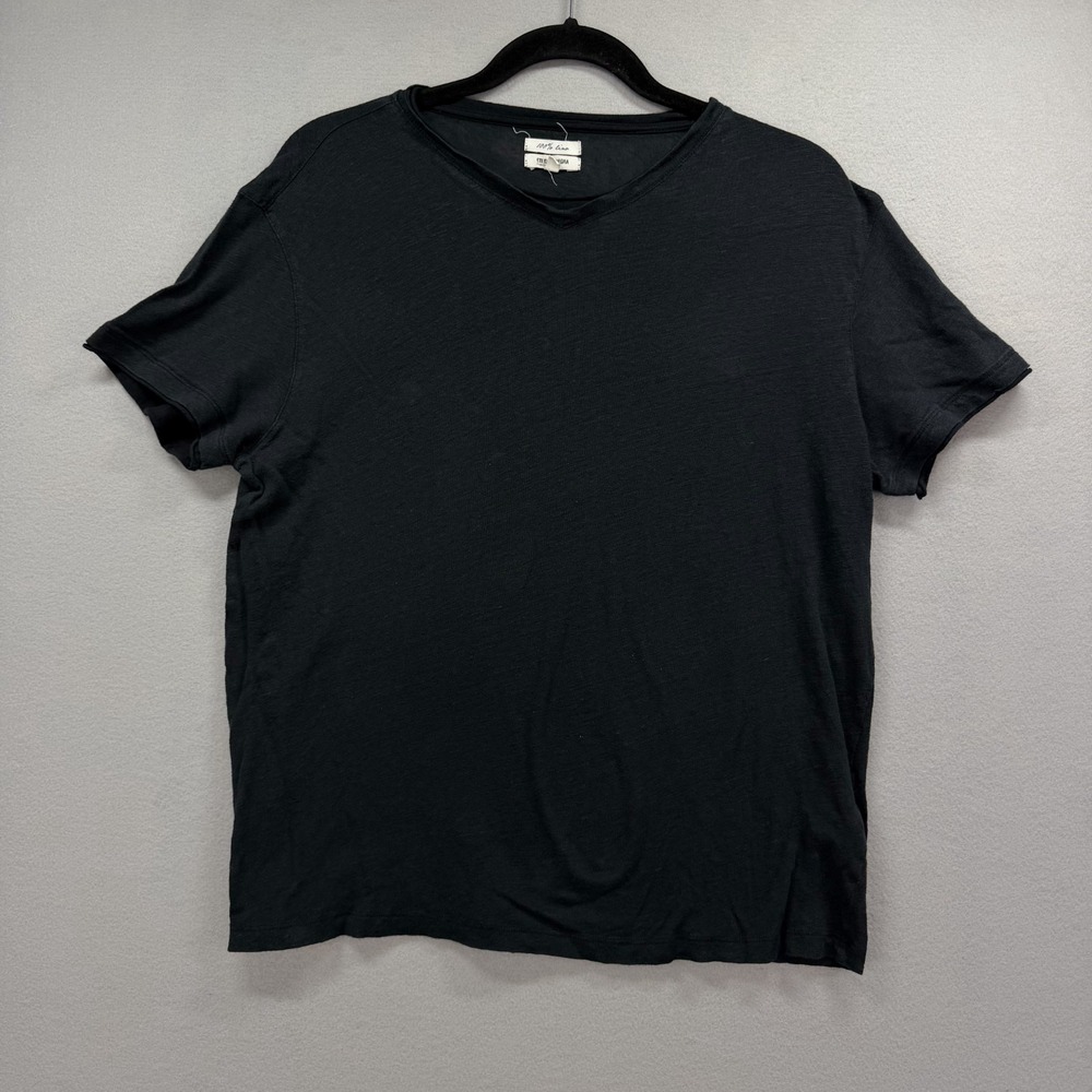 Etiqueta Negra Oversized T Shirt Mens Large Black Lino Round Neck Streetwear